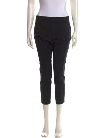 Pre-owned Nili Lotan Wool Straight Leg Pants In Black