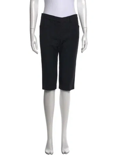 Pre-owned Nili Lotan Wool Straight Leg Pants In Black
