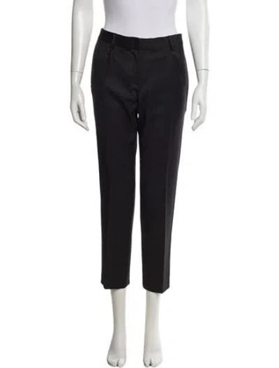 Pre-owned Nili Lotan Wool Straight Leg Pants In Gray