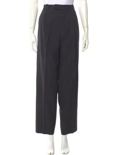 Pre-owned Nili Lotan Wool Straight Leg Pants In Gray