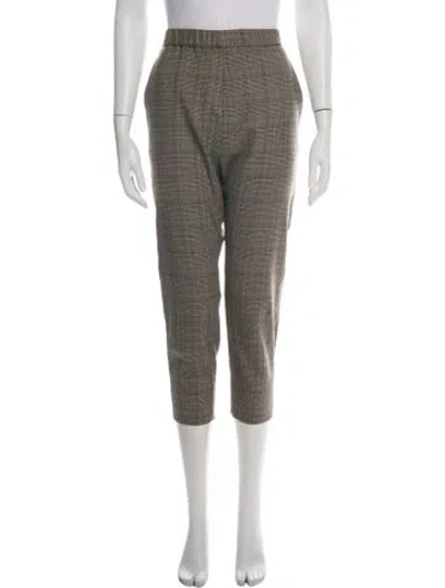 Pre-owned Nili Lotan Wool Straight Leg Pants In Green