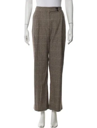 Pre-owned Nili Lotan Wool Straight Leg Pants In Neutral
