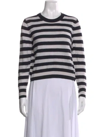 Pre-owned Nili Lotan Wool Striped Sweater In Black