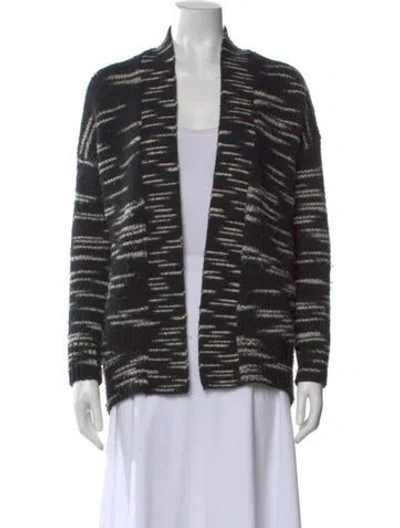 Pre-owned Nili Lotan Wool Striped Sweater In Black