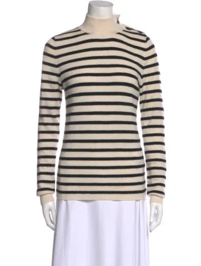 Pre-owned Nili Lotan Wool Striped Sweater In Neutral
