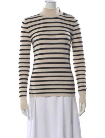 Pre-owned Nili Lotan Wool Striped Sweater In Neutral