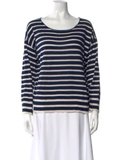 Pre-owned Nili Lotan Wool Striped T-shirt In Blue