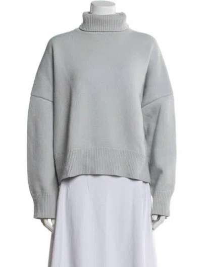 Pre-owned Nili Lotan Wool Turtleneck Sweater In Blue