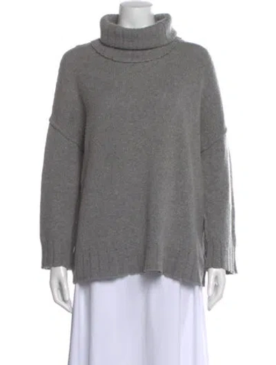 Pre-owned Nili Lotan Wool Turtleneck Sweater In Gray