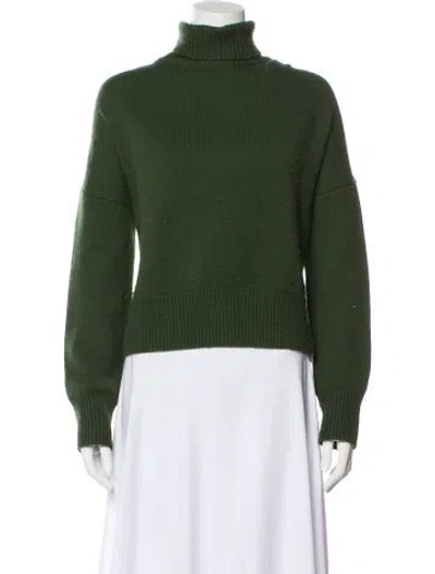 Pre-owned Nili Lotan Wool Turtleneck Sweater In Green