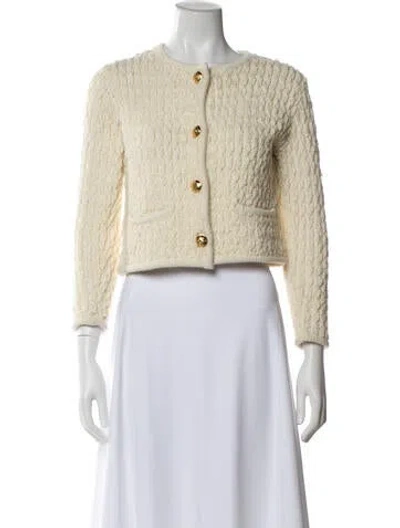 Pre-owned Nili Lotan Wool Tweed Pattern Evening Jacket W/ Tags In Neutral