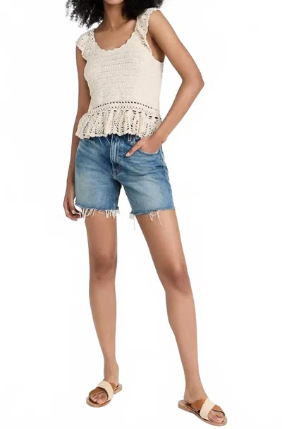Nili Lotan Yoann Denim Short In Summer Wash In Blue