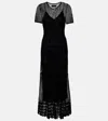 Nili Lotan Yoko Crochet Cotton Midi Dress In Black