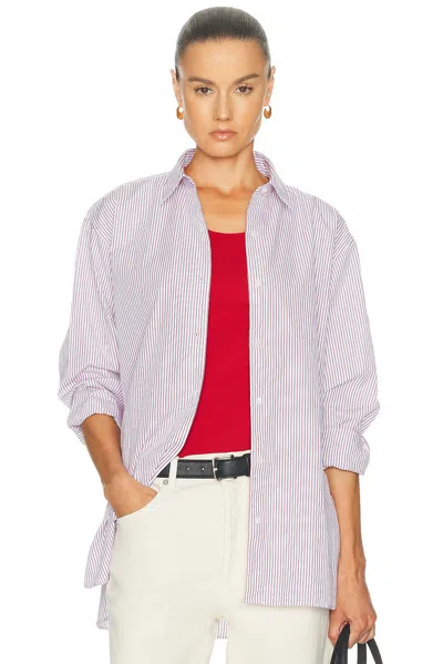Nili Lotan Yorke Button Down Top In Pink