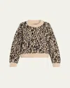 Nili Lotan Zamira Leopard-jacquard Cashmere And Silk-blend Sweater In Brown