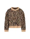Nili Lotan Zamira Leopard-jacquard Cashmere And Silk-blend Sweater In Brown