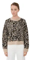Nili Lotan Zamira Leopard-jacquard Cashmere And Silk-blend Sweater In Animal Print