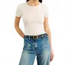 Nili Lotan Zandra Short Sleeve Sweater In Ivory In Neutral
