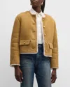 Nili Lotan Zanie Shearling Jacket In Tannatural
