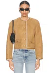 Nili Lotan Zanie Shearling Jacket In Tan & Natural