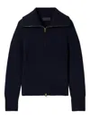 Nili Lotan Sarai Two-way Zip Cardigan In Black In Blue