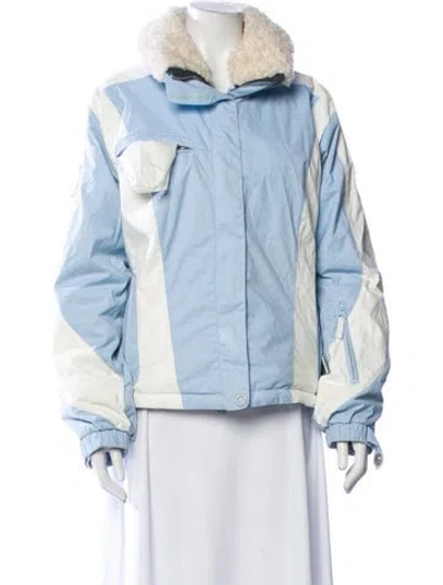 Pre-owned Niløs Colorblock Pattern Coat In Blue