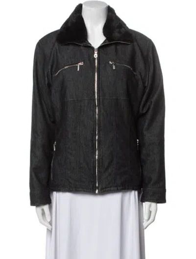 Pre-owned Niløs Faux Fur Jacket In Black