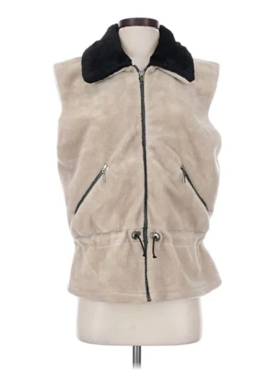 Pre-owned Niløs Faux Fur Vest In Ivory