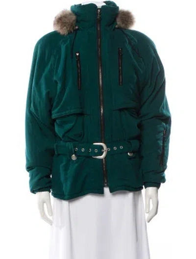 Pre-owned Niløs Lamb Leather Jacket In Green