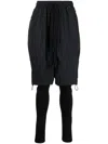 Niløs Layered Straight-leg Trousers In Black