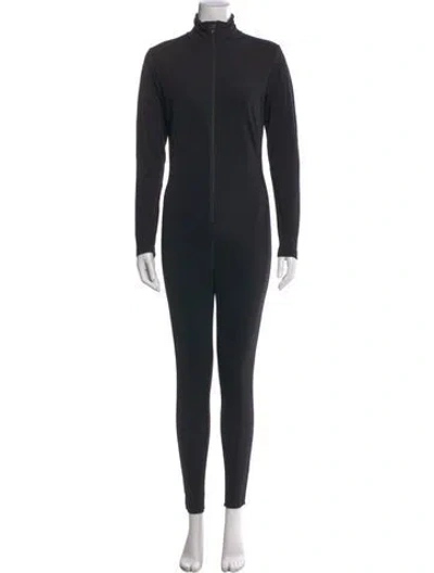 Pre-owned Niløs Mock Neck Jumpsuit In Black