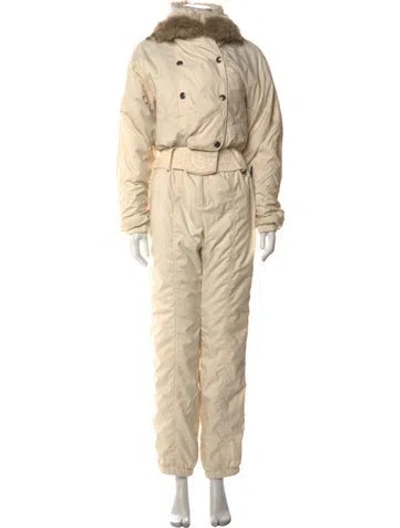 Pre-owned Niløs Mock Neck Jumpsuit In Neutrals