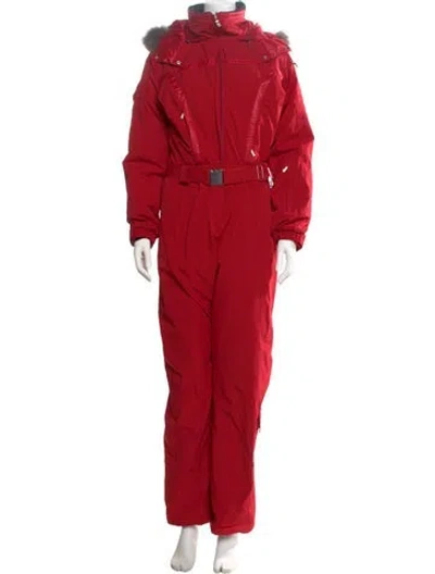 Pre-owned Niløs Mock Neck Jumpsuit In Red