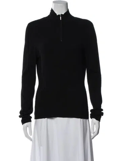 Pre-owned Niløs Mock Neck Long Sleeve Sweatshirt In Black
