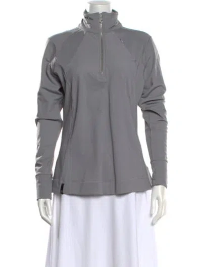 Pre-owned Niløs Mock Neck Long Sleeve Sweatshirt In Gray