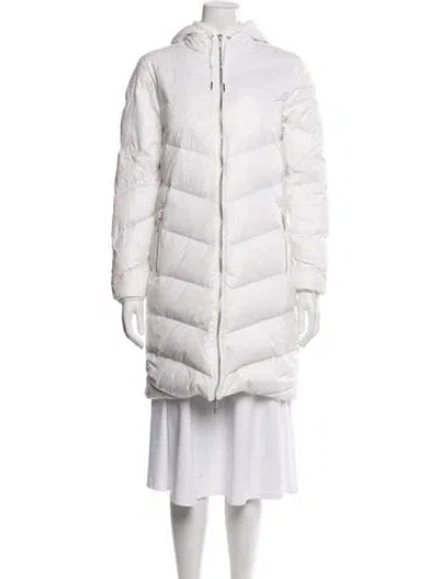 Pre-owned Niløs Nylon Down Coat In White