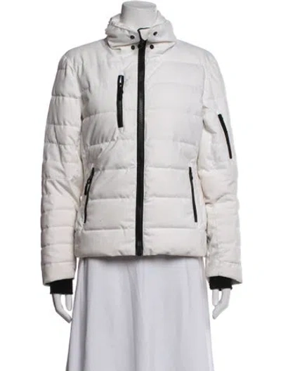 Pre-owned Niløs Nylon Down Jacket In White
