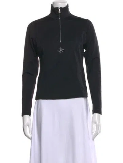 Pre-owned Niløs Nylon Mock Neck Sweatshirt In Black
