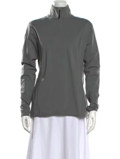 Pre-owned Niløs Nylon Mock Neck Sweatshirt In Gray