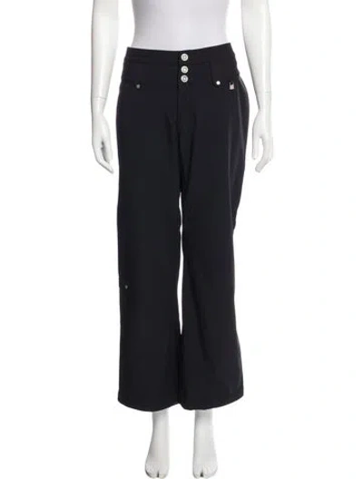 Pre-owned Niløs Nylon Wide Leg Pants In Black