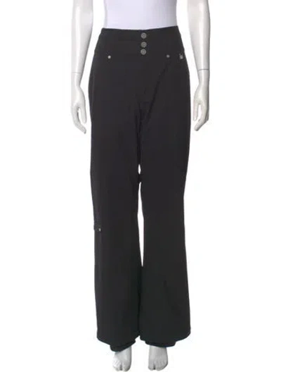 Pre-owned Niløs Nylon Wide Leg Pants In Black