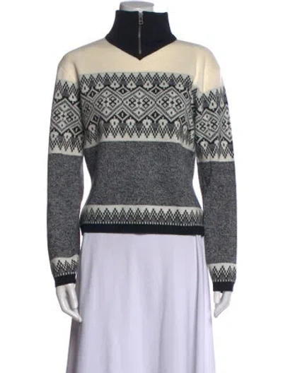 Pre-owned Niløs Printed Turtleneck Sweater In Neutrals