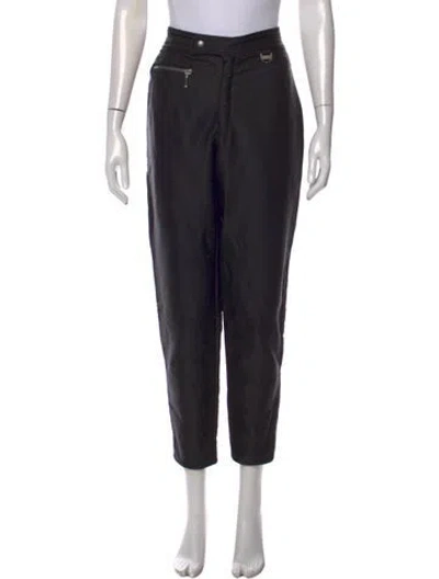Pre-owned Niløs Straight Leg Pants In Black