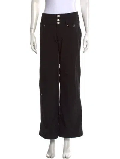 Pre-owned Niløs Straight Leg Pants In Black