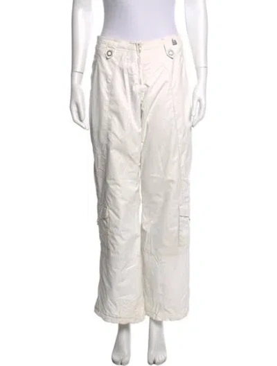 Pre-owned Niløs Straight Leg Pants In White