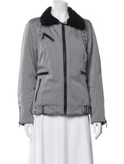 Pre-owned Niløs Striped Jacket In Gray