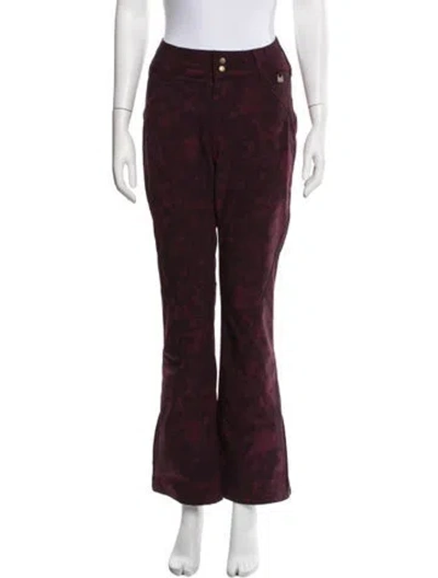 Pre-owned Niløs Tie-dye Print Flared Pants In Purple