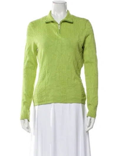 Pre-owned Niløs V-neck Sweater In Green