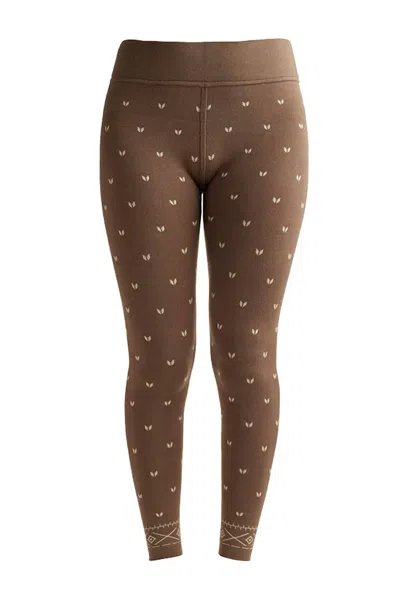Niløs Women's Alps Base Layer Legging In Dark Fawn/fawn In Multi