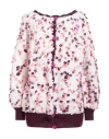 Nilu Woman Cardigan Plum Size Onesize Wool, Cotton, Polyester In Purple